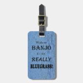 Étiquette À Bagage Sans Banjo - Bluegrass (Devant Vertical)