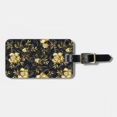 Étiquette À Bagage Sans couture avec orchidées de bijoux (Devant horizontal)
