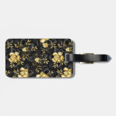 Étiquette À Bagage Sans couture avec orchidées de bijoux (Dos horizontal)