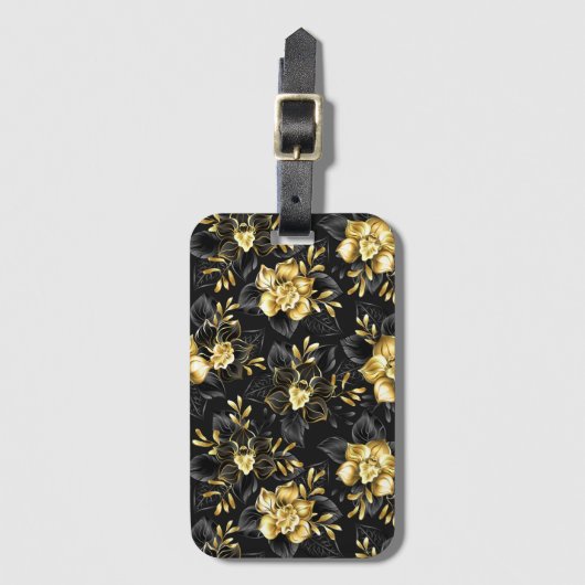 Étiquette À Bagage Sans couture avec orchidées de bijoux (Devant Vertical)