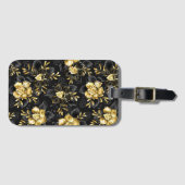 Étiquette À Bagage Sans couture avec orchidées de bijoux (Devant Horizontal)
