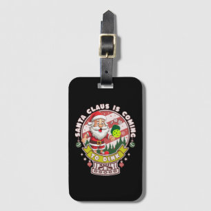 Étiquette À Bagage Santa Pickleball Noël, Drôle de Père Noël