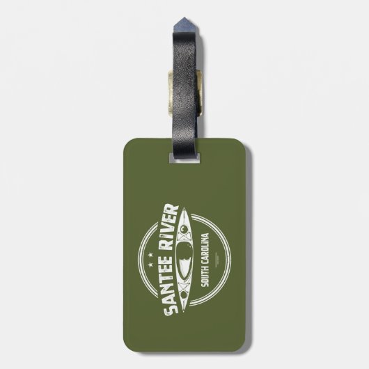 Étiquette À Bagage Santee River Caroline du Sud Kayaking (Dos Vertical)