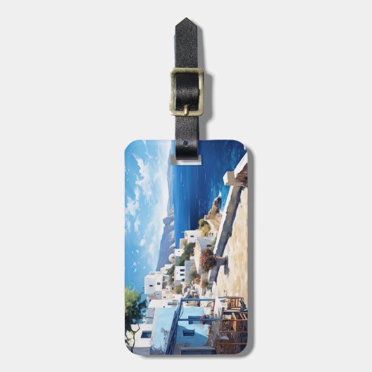 Étiquette À Bagage Santorin (Devant Vertical)