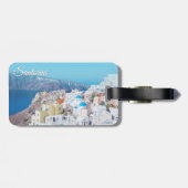 Étiquette À Bagage Santorin, Grèce (Dos horizontal)