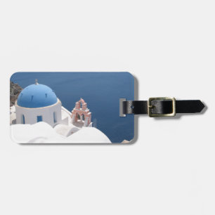 Étiquette À Bagage Santorin Grèce