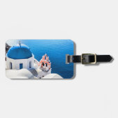 Étiquette À Bagage Santorin, Grèce (Devant horizontal)