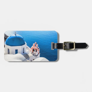 Étiquette À Bagage Santorin, Grèce