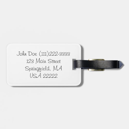 Étiquette À Bagage Santorini Grèce (Dos horizontal)