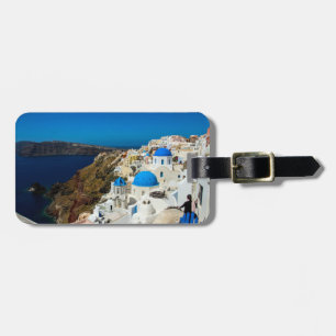 Étiquette À Bagage Santorini, les îles grecques