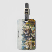 Étiquette À Bagage Sao Paulo Brésil Cityscape Peinture (Devant Vertical)
