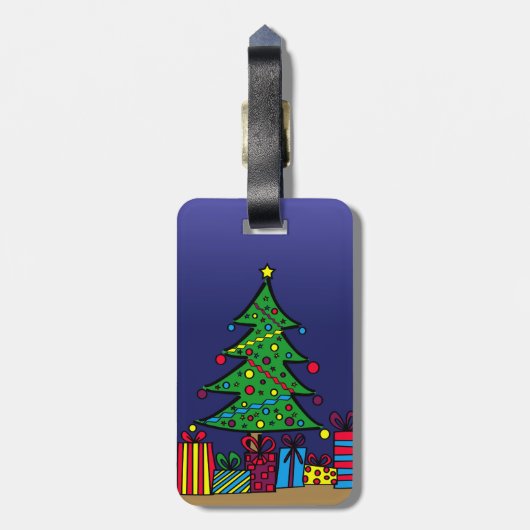 Étiquette À Bagage sapin de Noël (Dos Vertical)