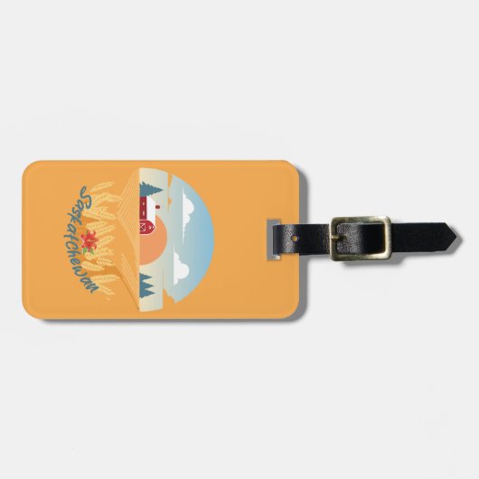 Étiquette À Bagage Saskatchewan vintage (Devant horizontal)