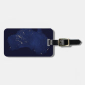 Étiquette À Bagage Satellite Les Lumières Nocturnes De L'Australie. (Devant horizontal)