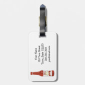 Étiquette À Bagage Sauce chaude pimentée plaisir Picante Motif PERSON (Dos Vertical)