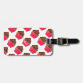 Étiquette À Bagage Saupoudrer Personnalisé Chcolate Lover Rose (Devant horizontal)