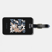 Étiquette À Bagage Sauter Purr Jump : Conception de chat joueuse avec (Dos horizontal)