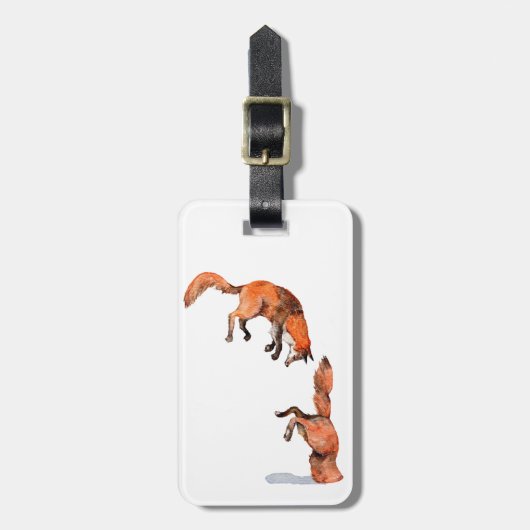 Étiquette À Bagage Sauter Renard Rouge (Devant Vertical)