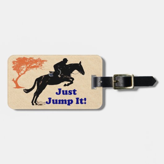 Étiquette À Bagage Sautez-juste le ! Cheval (Devant horizontal)