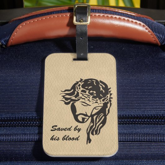 Étiquette À Bagage Sauvé par le sang Jésus Couronne d'épines (Insitu Rectoal 2)