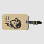 Étiquette À Bagage Sauvé par le sang Jésus Couronne d'épines (Devant Horizontal)