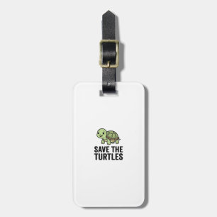 Étiquette À Bagage Sauver Les Tortues Vintage Tortue Conservation T-S