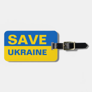 Étiquette À Bagage Sauvez le drapeau ukrainien