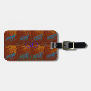 Étiquette À Bagage Savannah Safari Lets Go Zebra Hakuna Matata mot