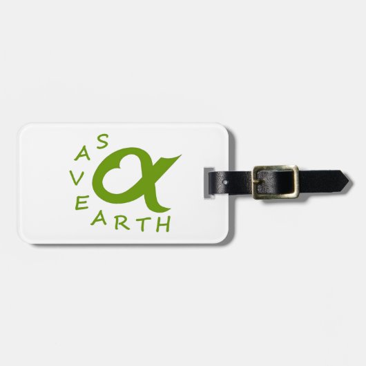 Étiquette À Bagage save earth planète (Devant horizontal)