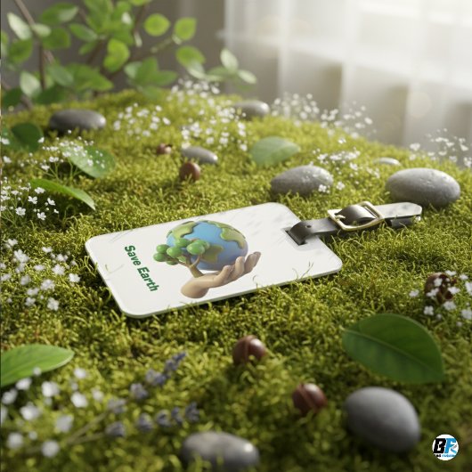 Étiquette À Bagage Save Earth, Save Nature Eco - Friendly