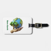 Étiquette À Bagage Save Earth, Save Nature Eco - Friendly (Devant horizontal)