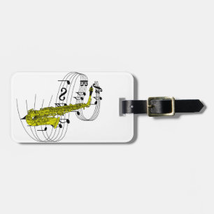 Étiquette À Bagage Saxophone