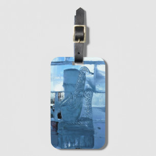 Étiquette À Bagage Saxophone Ice Sculpture, Québec, Canada