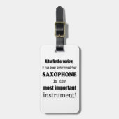 Étiquette À Bagage Saxophone instrument le plus important (Devant Vertical)