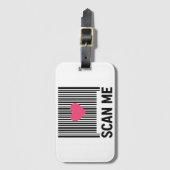 Étiquette À Bagage Scan Me - Code-barres créatif avec conception card (Devant Vertical)