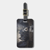 Étiquette À Bagage Scandale d'Halloween Schnauzer Miniature (Devant Vertical)