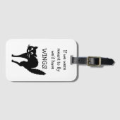 Étiquette À Bagage Scaredy-Cat drôle peur de voler (Devant Horizontal)