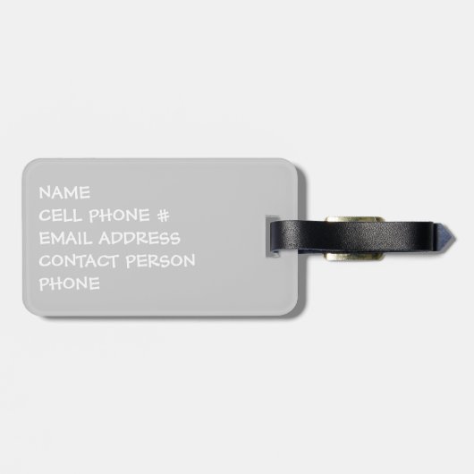 ÉTIQUETTE À BAGAGE " "SCARY SQUIRREL" (Dos horizontal)