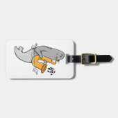 Étiquette À Bagage Sceau Jouer Le Saxophone (Devant horizontal)