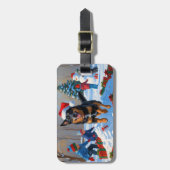 Étiquette À Bagage Scène belge de Noël de Malinoi (Devant Vertical)