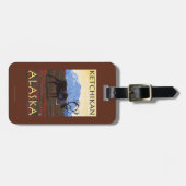 Étiquette À Bagage Scène de caribou - Ketchikan, Alaska (Devant horizontal)