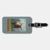 Étiquette À Bagage Scène de MontanaElk (Devant horizontal)