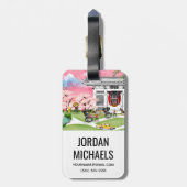 Étiquette À Bagage Scène du Japon (Dos Vertical)