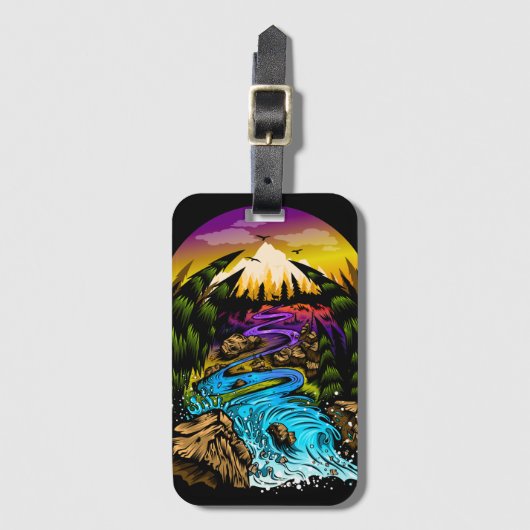 Étiquette À Bagage Scène extérieure (Devant Vertical)