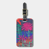 Étiquette À Bagage Scène nocturne du Jardin Flower  (Devant Vertical)