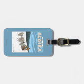 Étiquette À Bagage Scène Sledding de chien - Seward, Alaska (Devant horizontal)