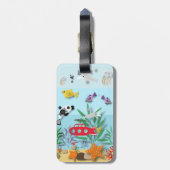 Étiquette À Bagage Scène sous-marine colorée (Dos Vertical)