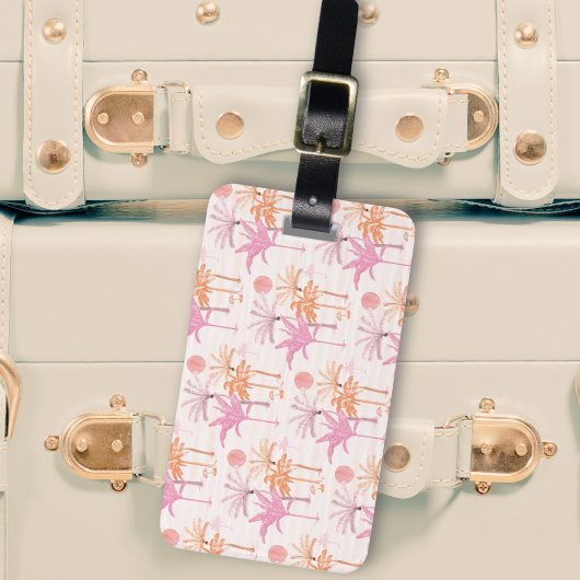 Étiquette À Bagage Scène Tropical Palm Tree personnalisée