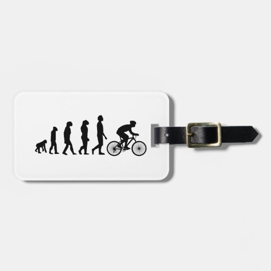 Étiquette À Bagage Schéma de l'évolution humaine du cyclisme moderne (Devant horizontal)