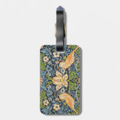 Étiquette À Bagage Schéma floral William Morris Strawberry Thief (Dos Vertical)